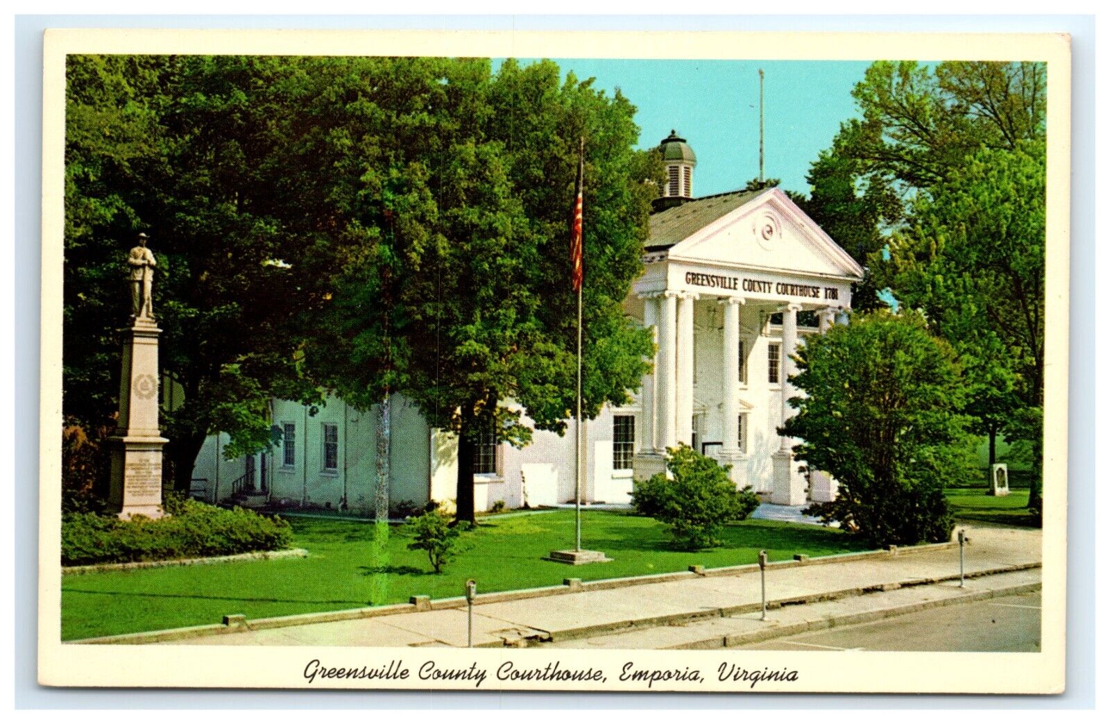 Postcard Greensville County Courthouse Emporia Virginia