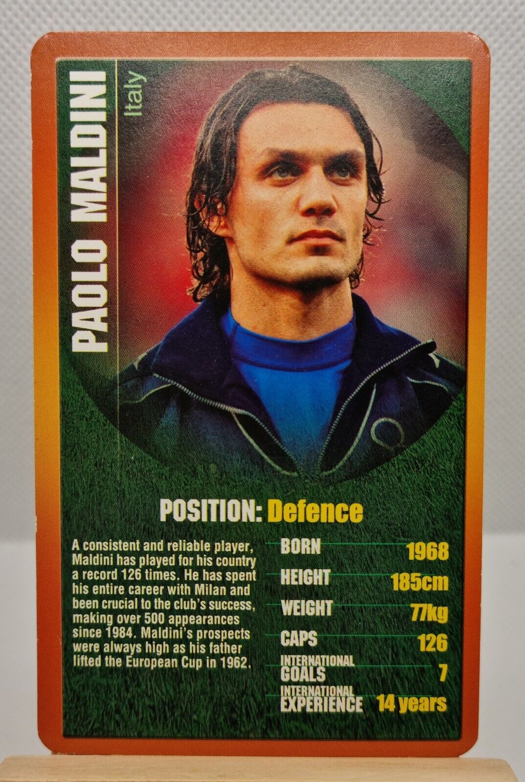 Paolo Maldini 2003-04 Top Trumps European Football Stars Card New/Mint Italy