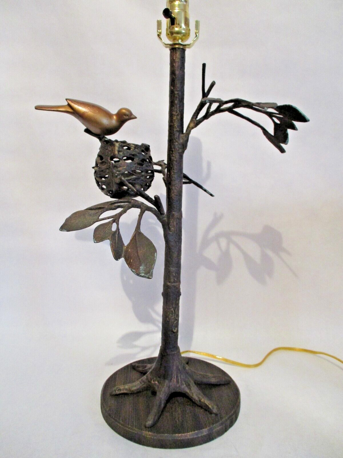 Vintage Fredrick Cooper Cast Bird\'s Nest Table Lamp 31\