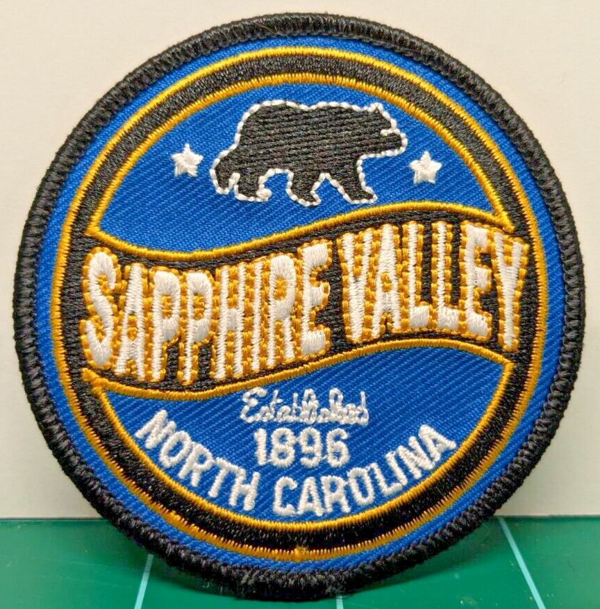 Vintage Sapphire Valley North Carolina Embroidered Souvenir Patch 3\