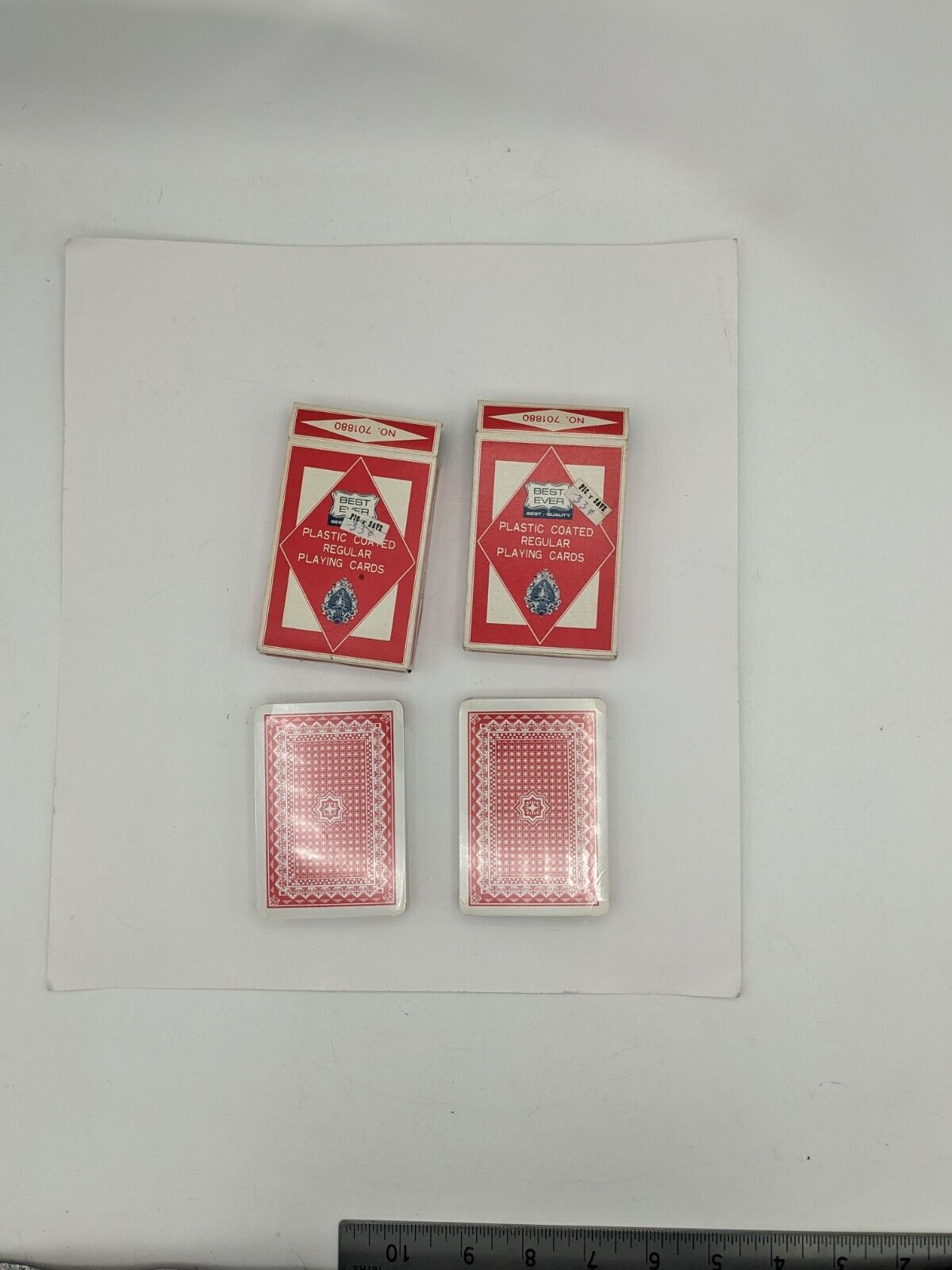 Vintage Best-Ever PLAYING CARDS 2 Red Regular Decks 701880 Hong Kong SEALED 