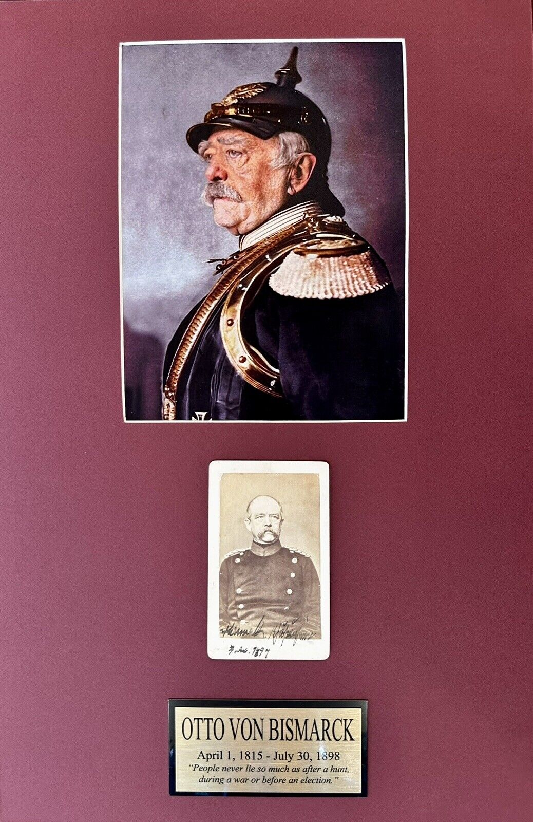 Autograph Of Otto Von Bismarck