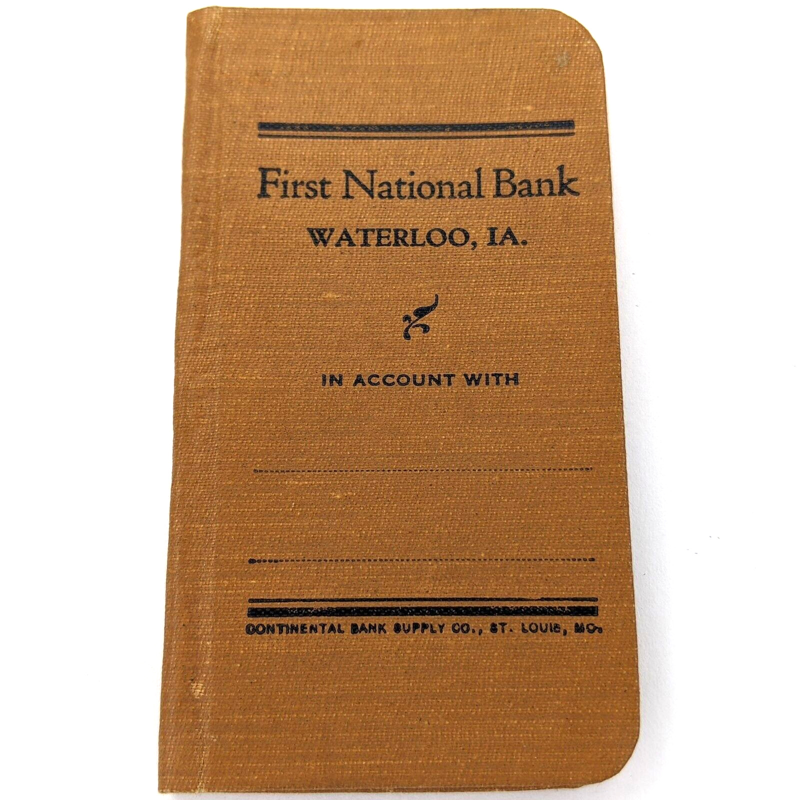 c1920s Waterloo Iowa First National Bank Pocket Mini Ledger Memo Book Notepad 3B
