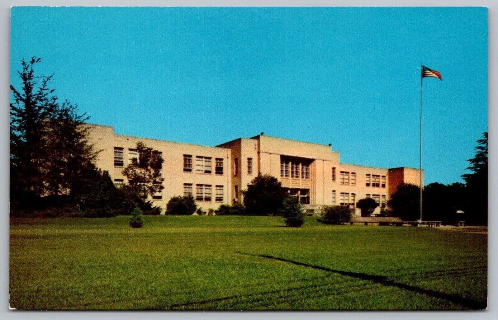 Brookhaven Mississippi Brookhaven High School Building Chrome Postcard