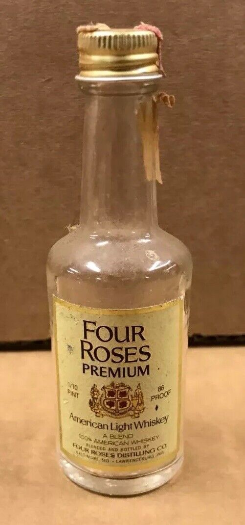 Vintage Four Roses Premium American Light Whiskey Empty Mini Bottle - 50 ML