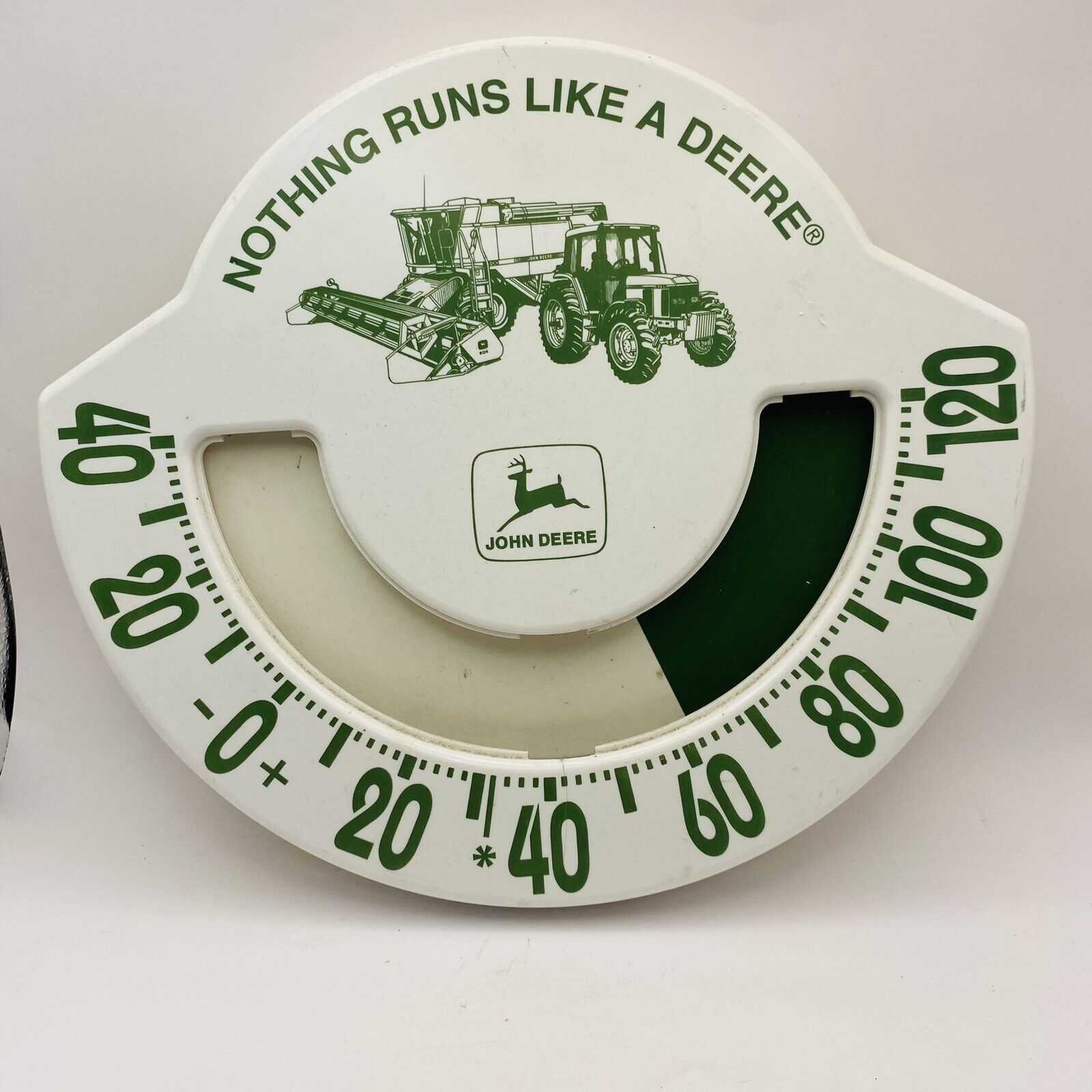 Vintage John Deere Dial Plastic Thermometer Chaney Instrument Co. Made in U.S.A.