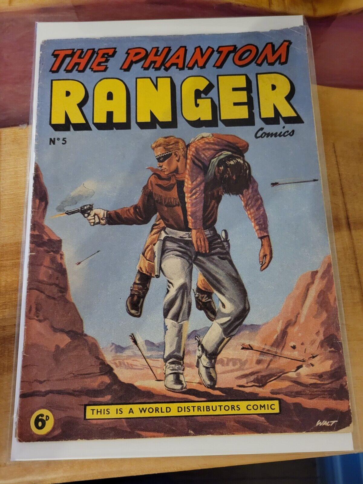 The Phantom Ranger #5 World Distributors Comic Golden Age 