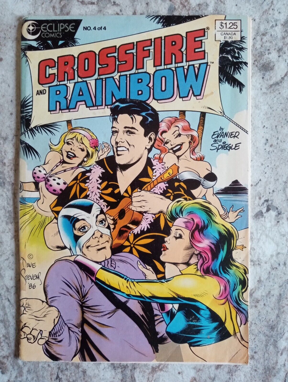 Crossfire And Rainbow #4 Elvis  1st Print VG Dave Stevens  Eclipse Comics 1986