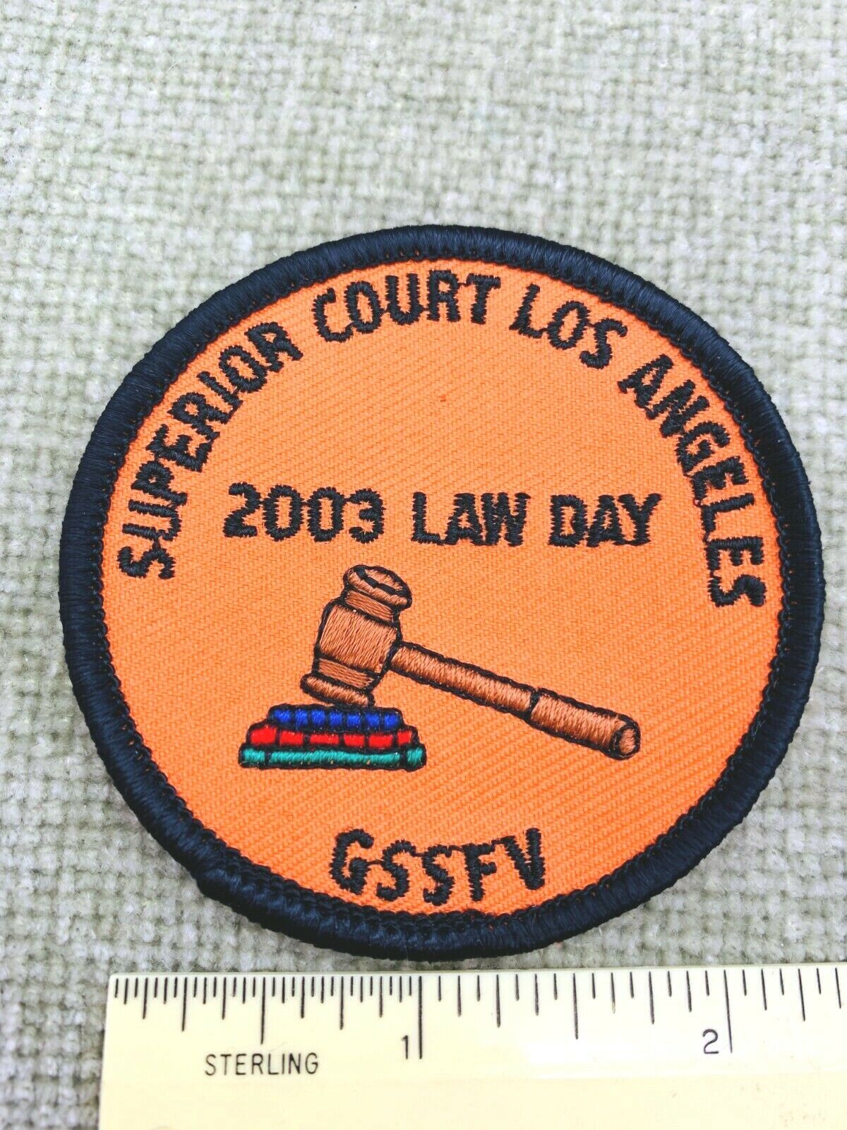 2003 Law Day Superior Court GSCSFV Girl Scout Collectible Embroidered Patch New