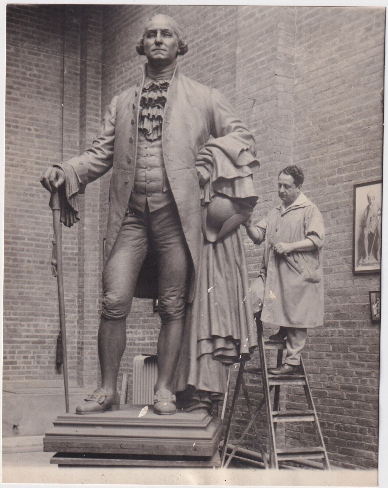 POMPEO COPPINI Sculptor * ICONIC VINTAGE 1925 GEORGE WASHINGTON SCULPTURE photo