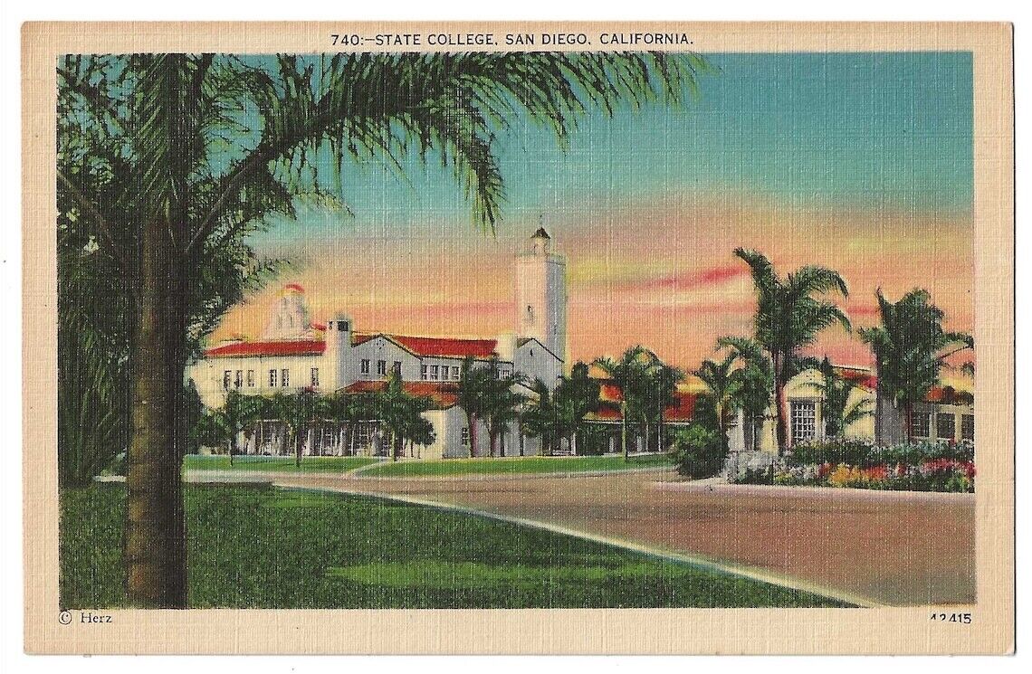 San Diego California c1940\'s State College campus buildings
