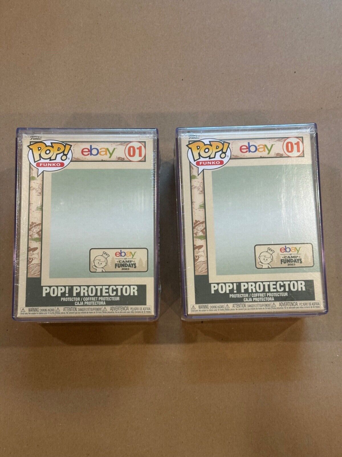 Funko Camp Fundays 2023 Pop Protector Hard Stack Figure Case eBay Edition Set