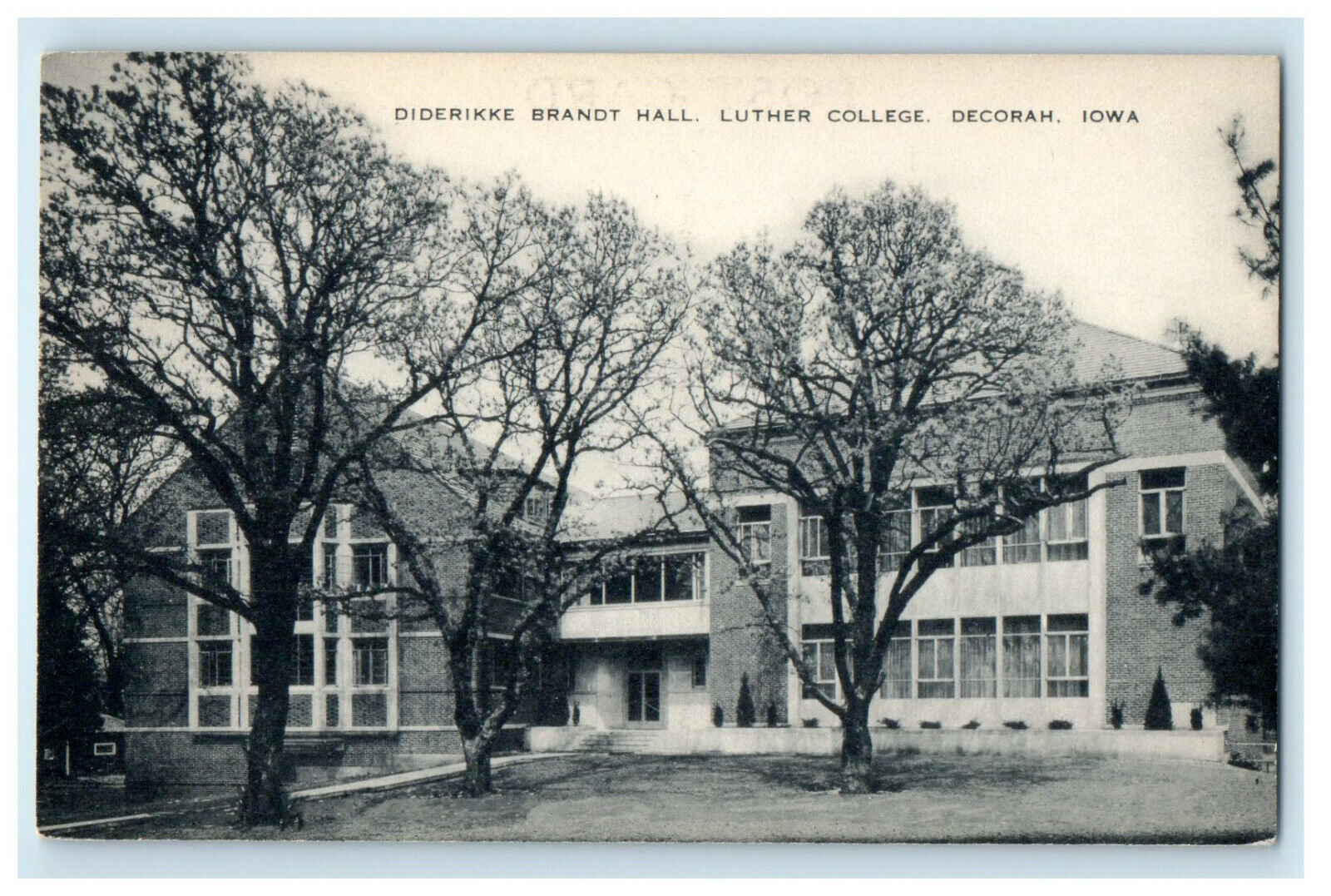 c1940s Diderikke Brandy Hall, Luther College, Decorah Iowa IA Postcard