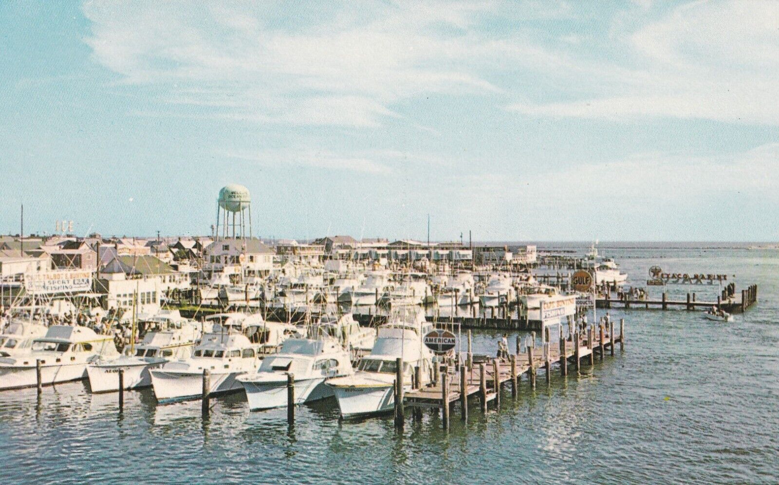 Ocean City\'s Deep Sea Fishing Fleet Ocean City Maryland Postcard 1950\'s
