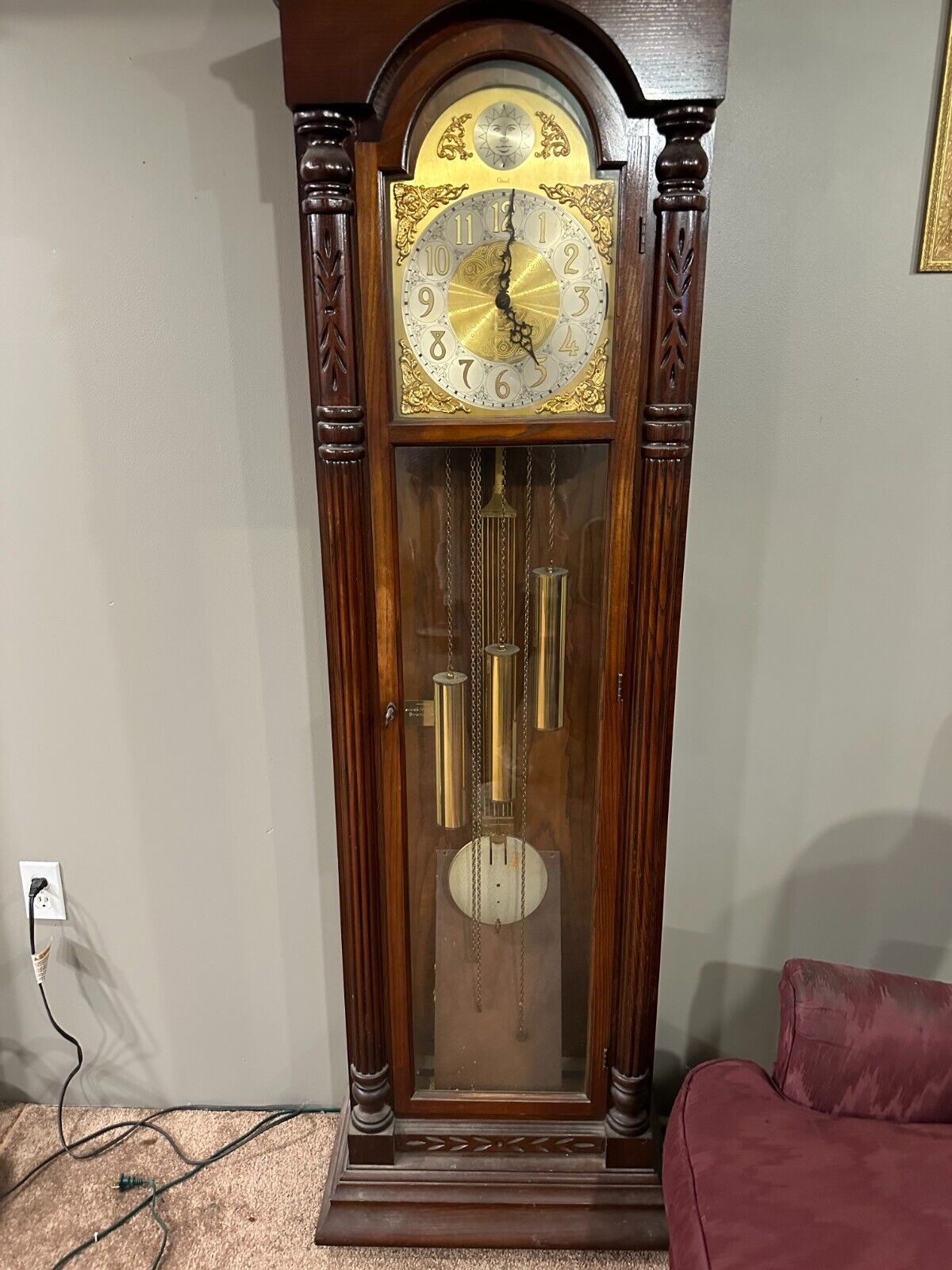 1979 Colonial Mfg. Co. Grandfather Clock model 6210