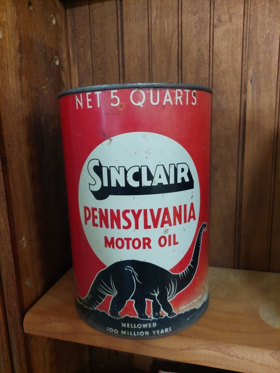 1940s 5-Quart Sinclair Oil Can