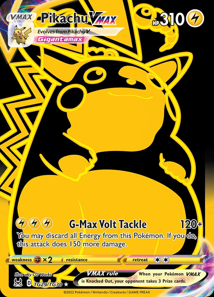 Pokemon Lost Origin Pikachu VMAX TG29/TG30 Near Mint English