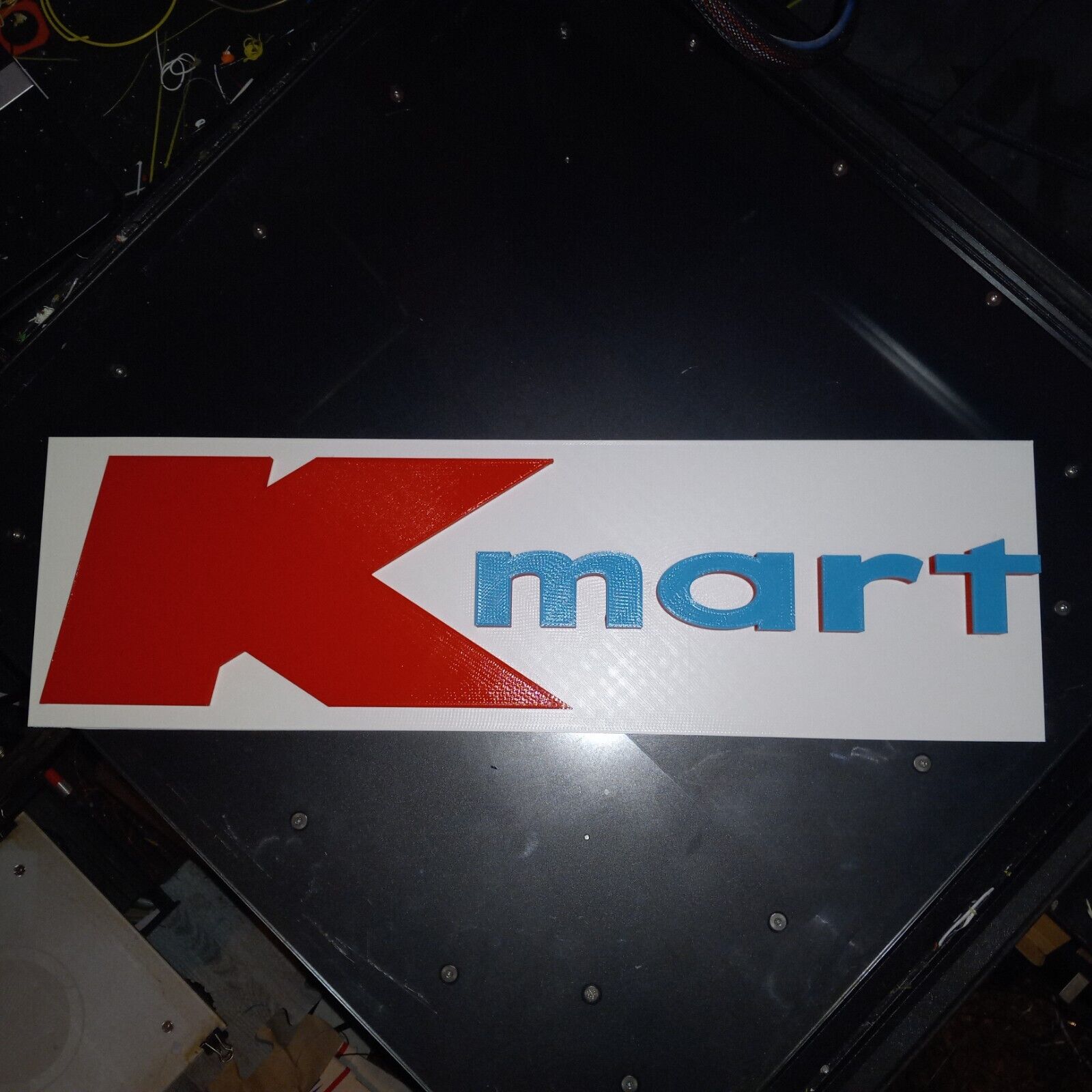 12 Inch Vintage Old Style 3D Kmart Sign, 3D printed. 3D Reproduction Logo