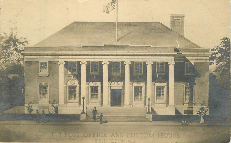 New Jersey Bridgeton US Post Office Custom House 1909 RPPC  Postcard 22-6702