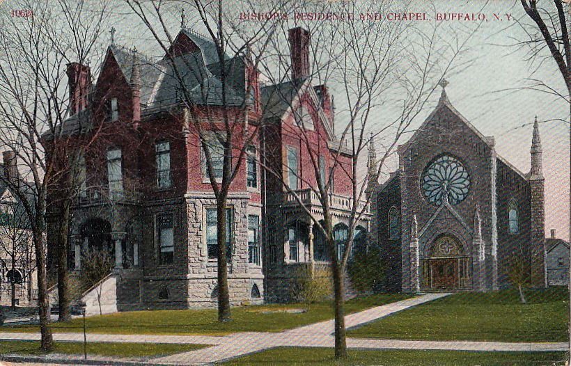  Postcard Bishop\'s Residence and Chapel Buffalo NY 