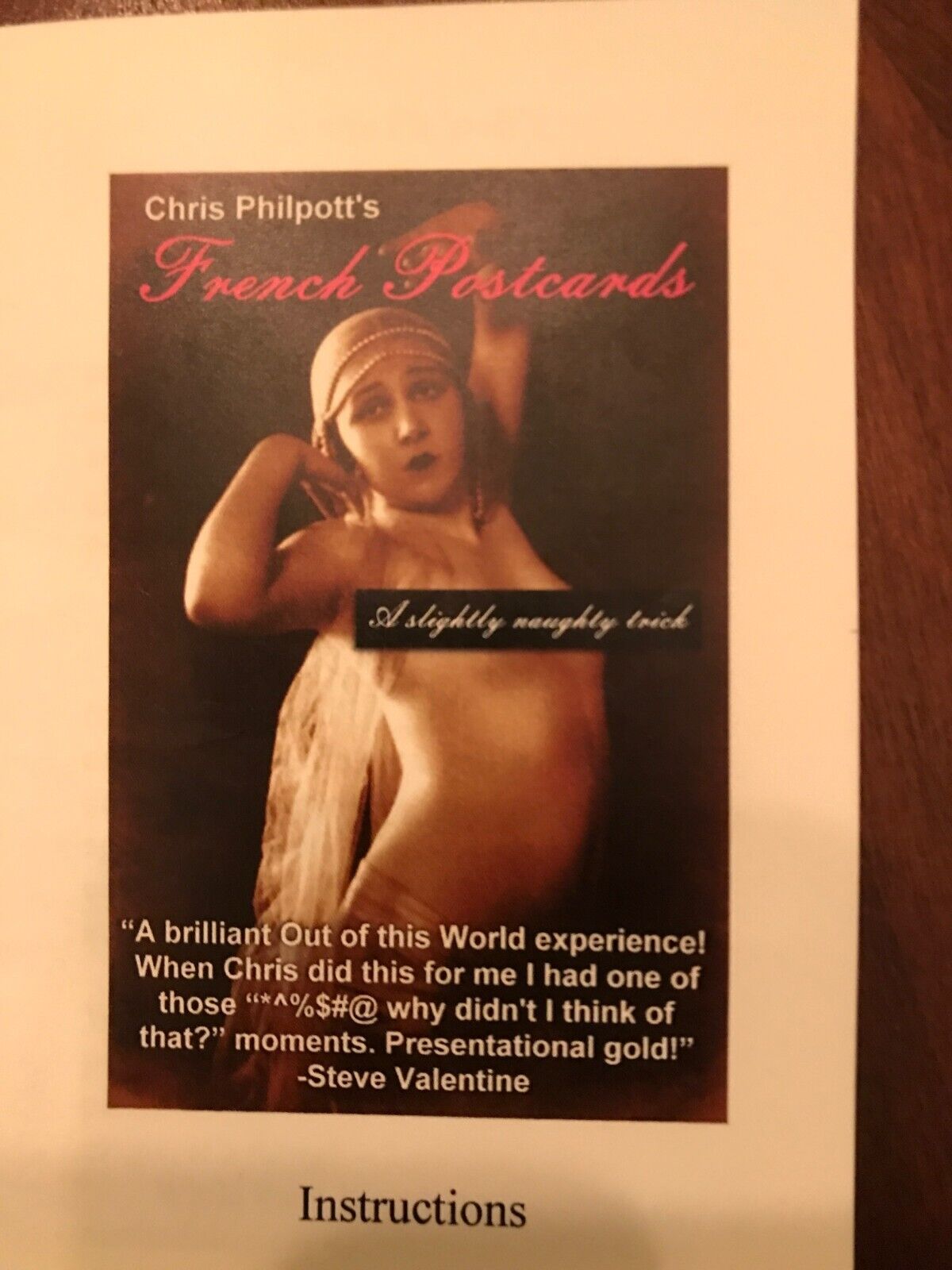 FRENCH POST CARDS by Chris Philpott magic tricks