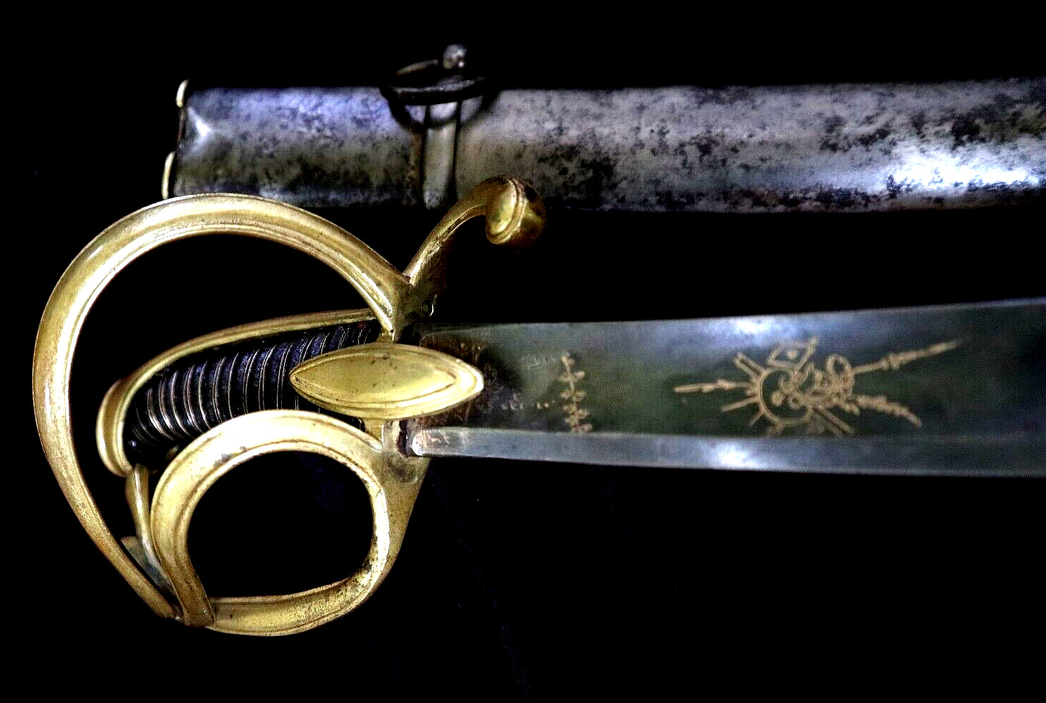 NAPOLEONIC FRENCH GRAND ARMEE CHASSEUR, HUSSAR CAVALRY SWORD WATERLOO