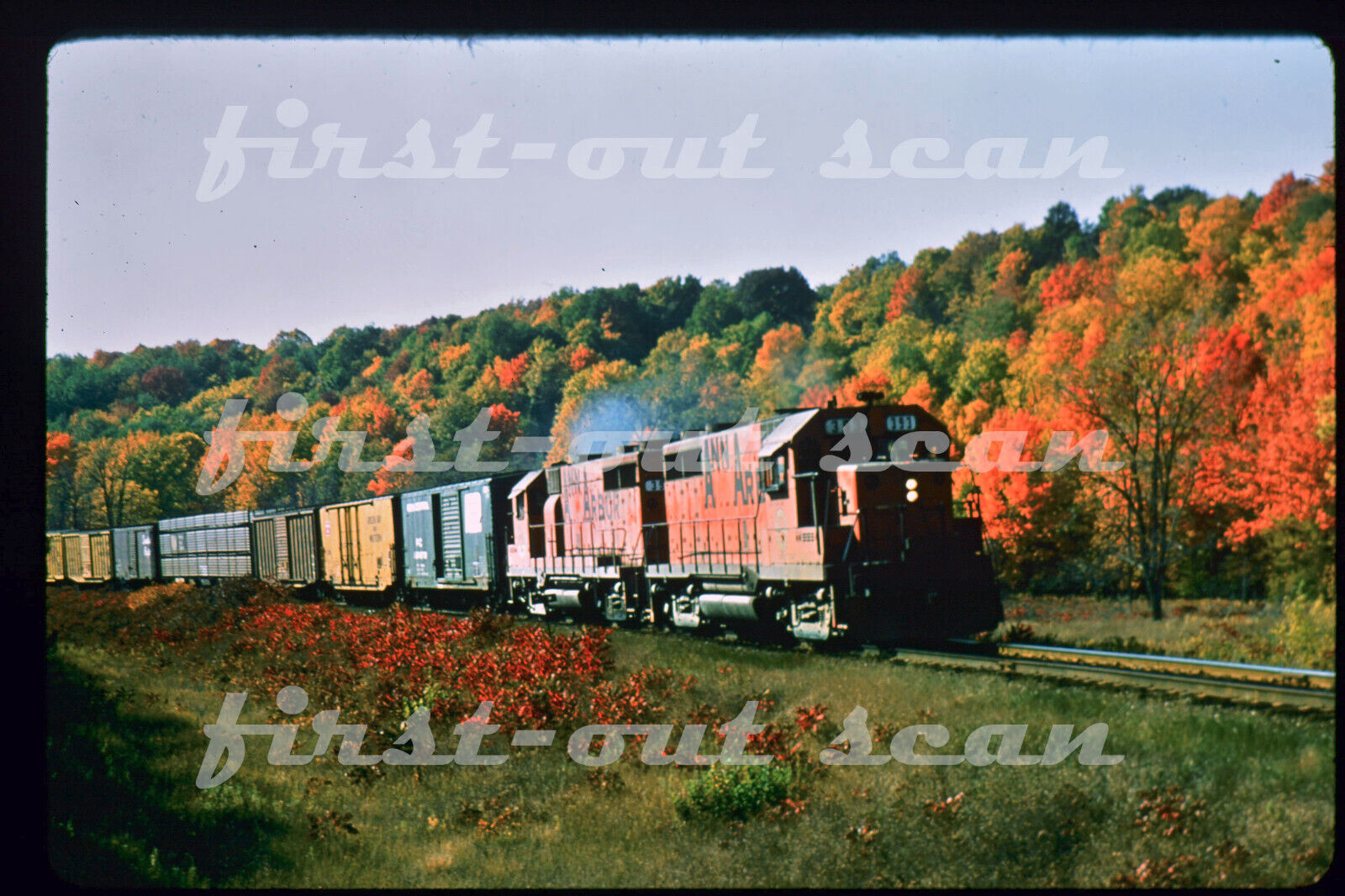 R DUPLICATE SLIDE - Ann Arbor AA 393 GP-35 Fall Color Action