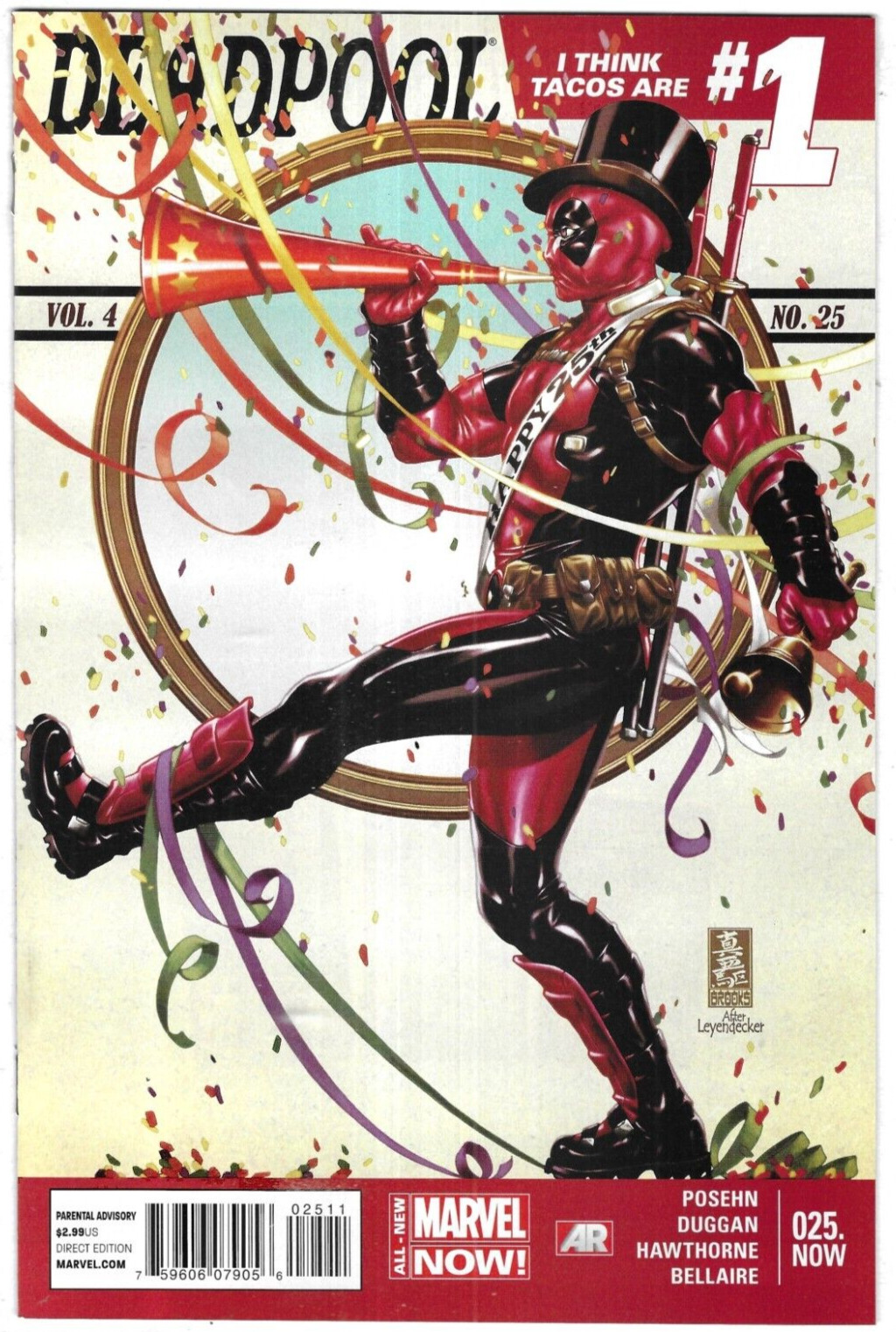 Deadpool Comic 25.NOW Cover A First Print 2014 Gerry Duggan Mark Brooks Marvel