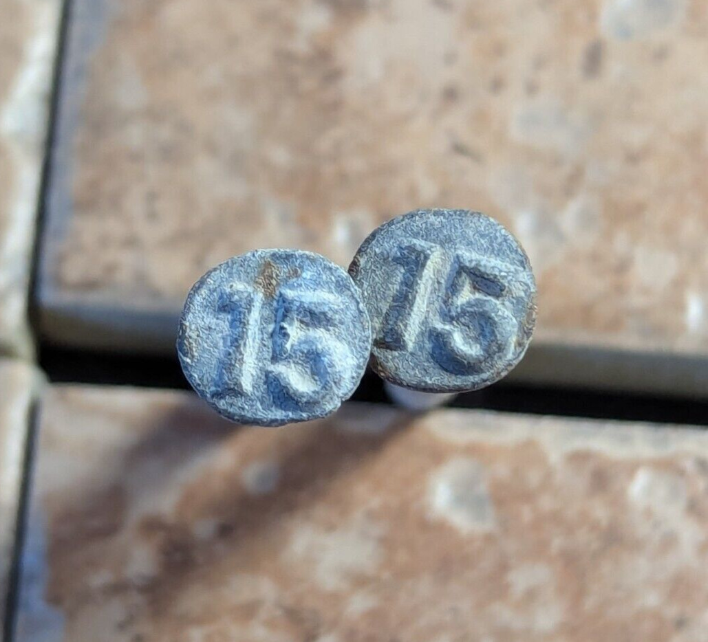 1915 Southern Pacific Railroad Date Nail: SP SPRR Set of 2 Great Condition