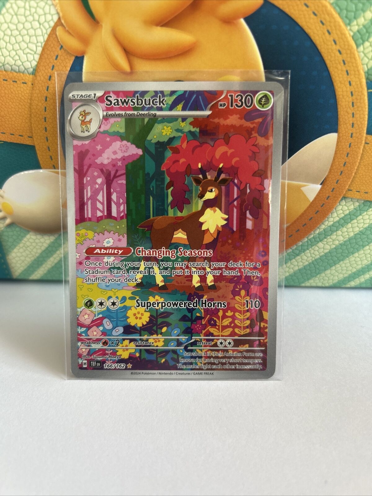 Sawsbuck 166/162 Temporal Forces Mint Pokémon TCG Full Art Card Pack Fresh