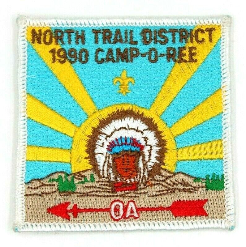 1990 Camporee North Trail District Mikanakawa Lodge 101 Circle Ten Council Patch
