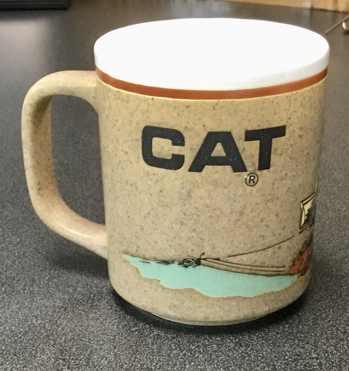 🔥RARE/HTF/VINTAGE- CAT Coffee Mug Cup Licensed Products of Caterpillar INC🔥