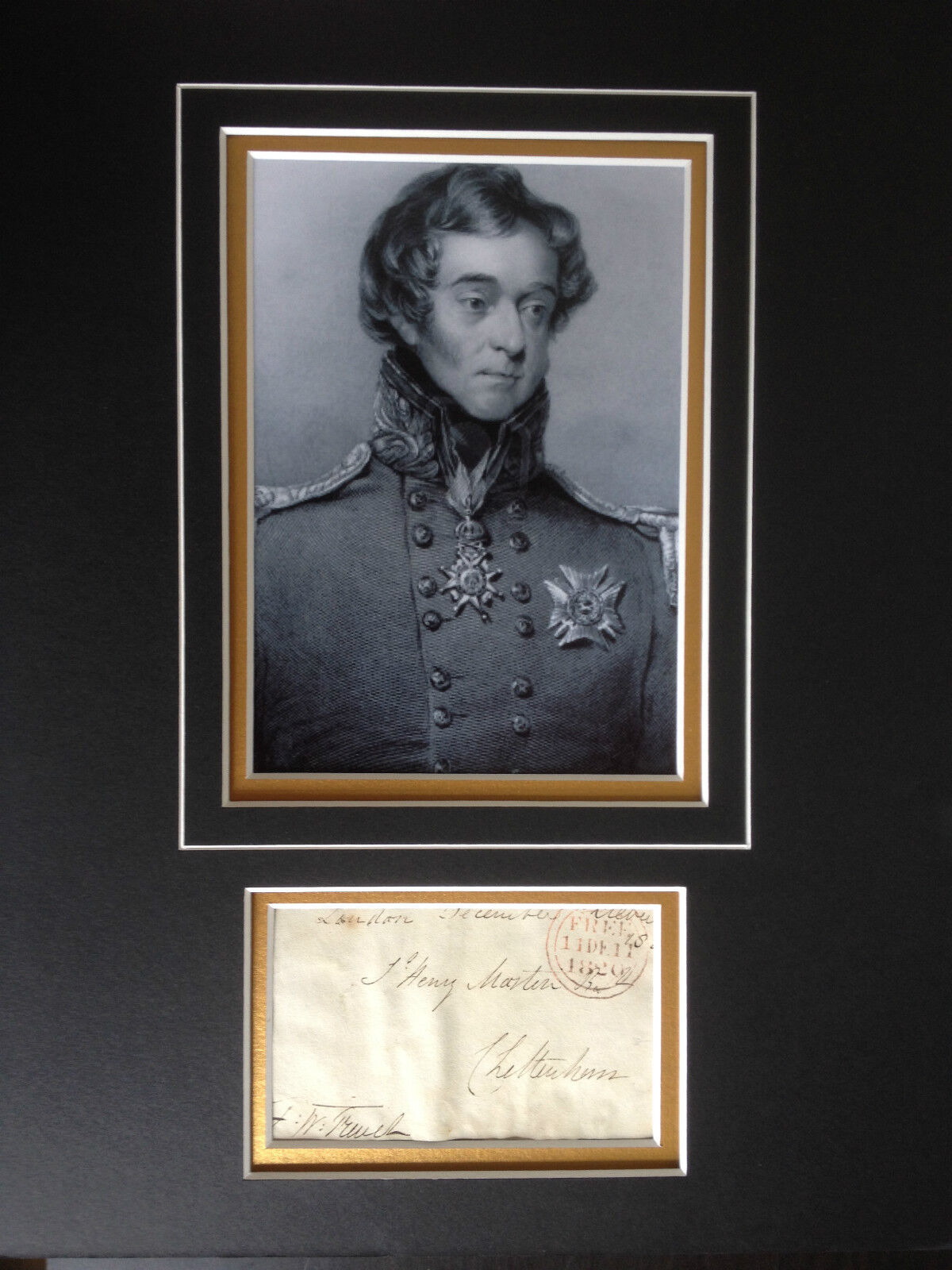 FREDERICK WILLIAM TRENCH - ARMY GENERAL & POLITICIAN - SIGNED B/W DISPLAY