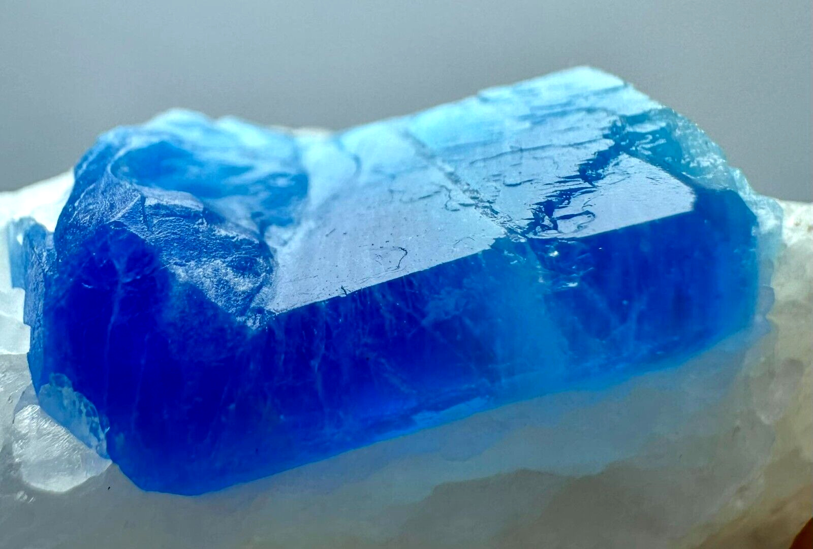 112 Gram UNUSUAL  Fluorescent Top Blue Hauyne Crystals, Pyrite On Calcite @Afg