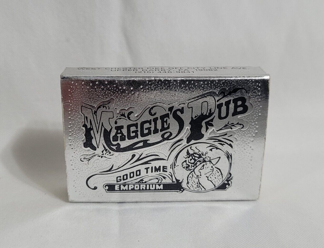 Vintage Maggie's Pub Restaurant Bar Matchbox Upper Darby PA Advertising Matches