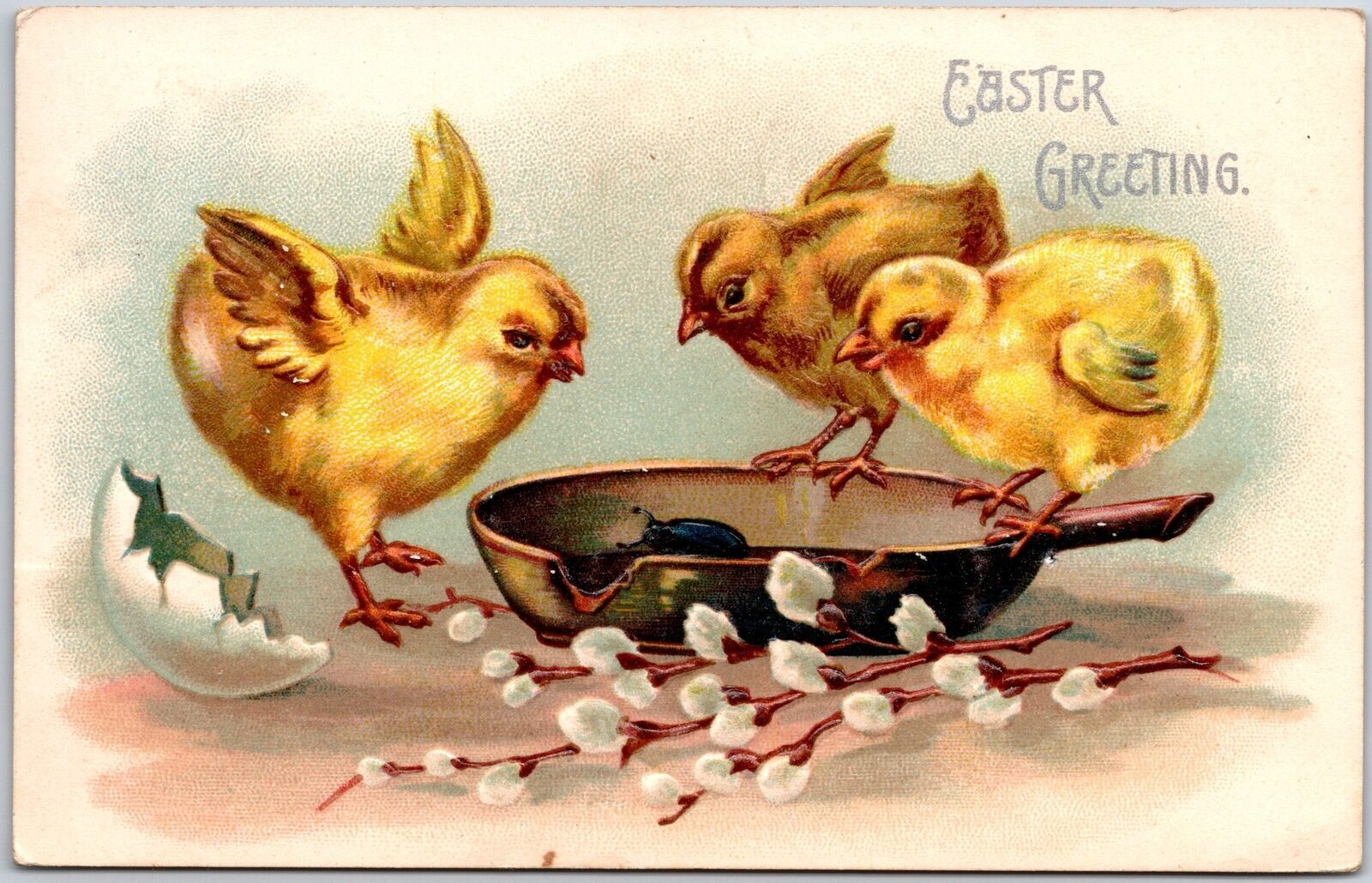 1908 Easter Greetings The Prince And The Princess With Bunny Posted Postcard