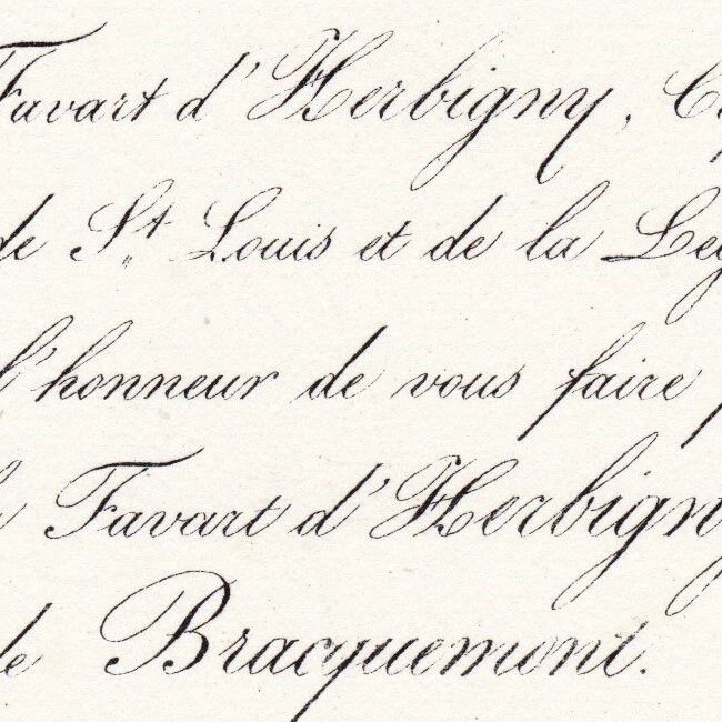 Julie Favart D'Herbigny Meurival Aisne 1842 Adrien Aubé De Bracquemont engineer