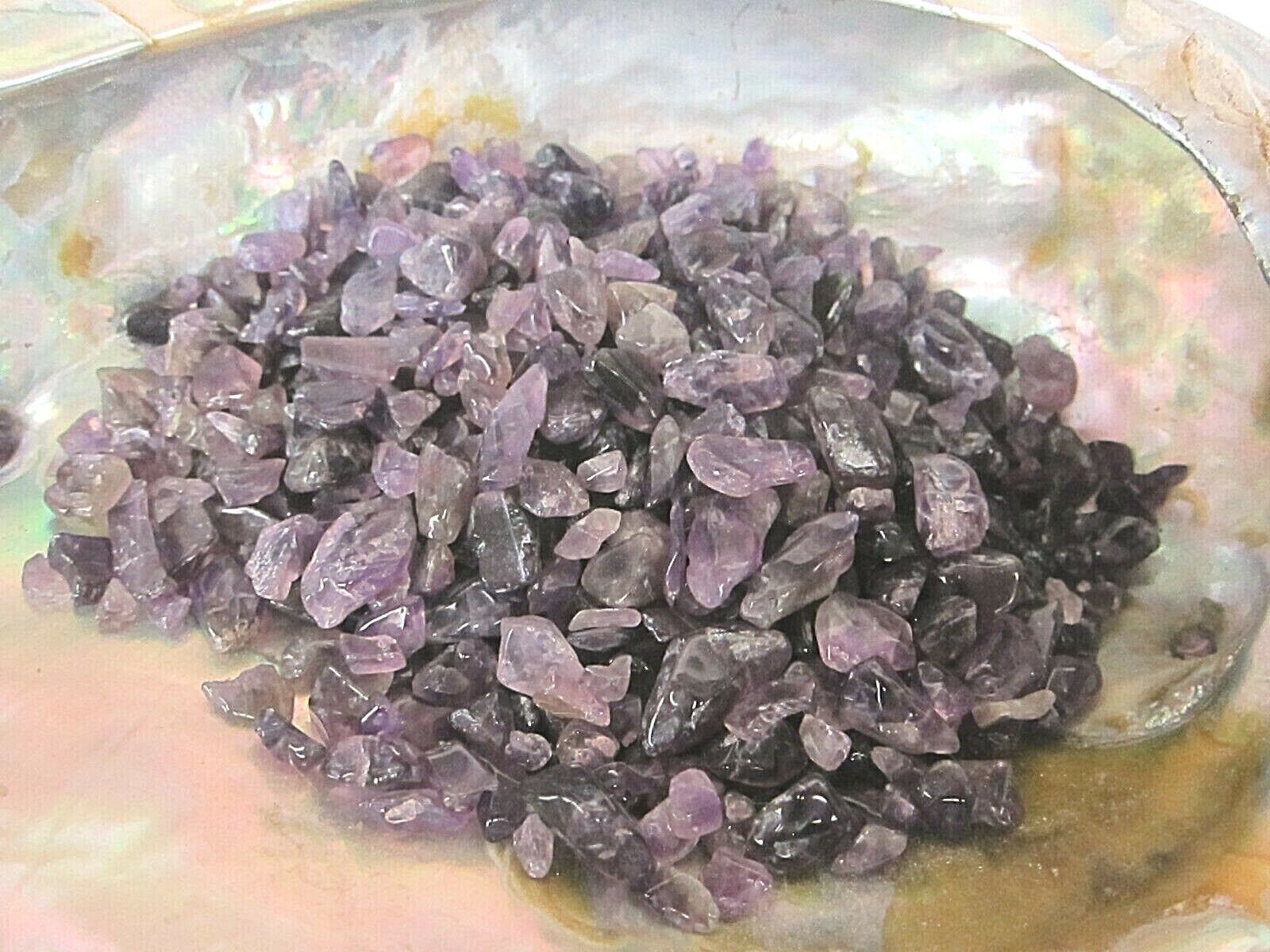 Amethyst Grade A Chips 5-15mm 1/4 Lb Addictions Insomnia Reiki Healing Crystal 