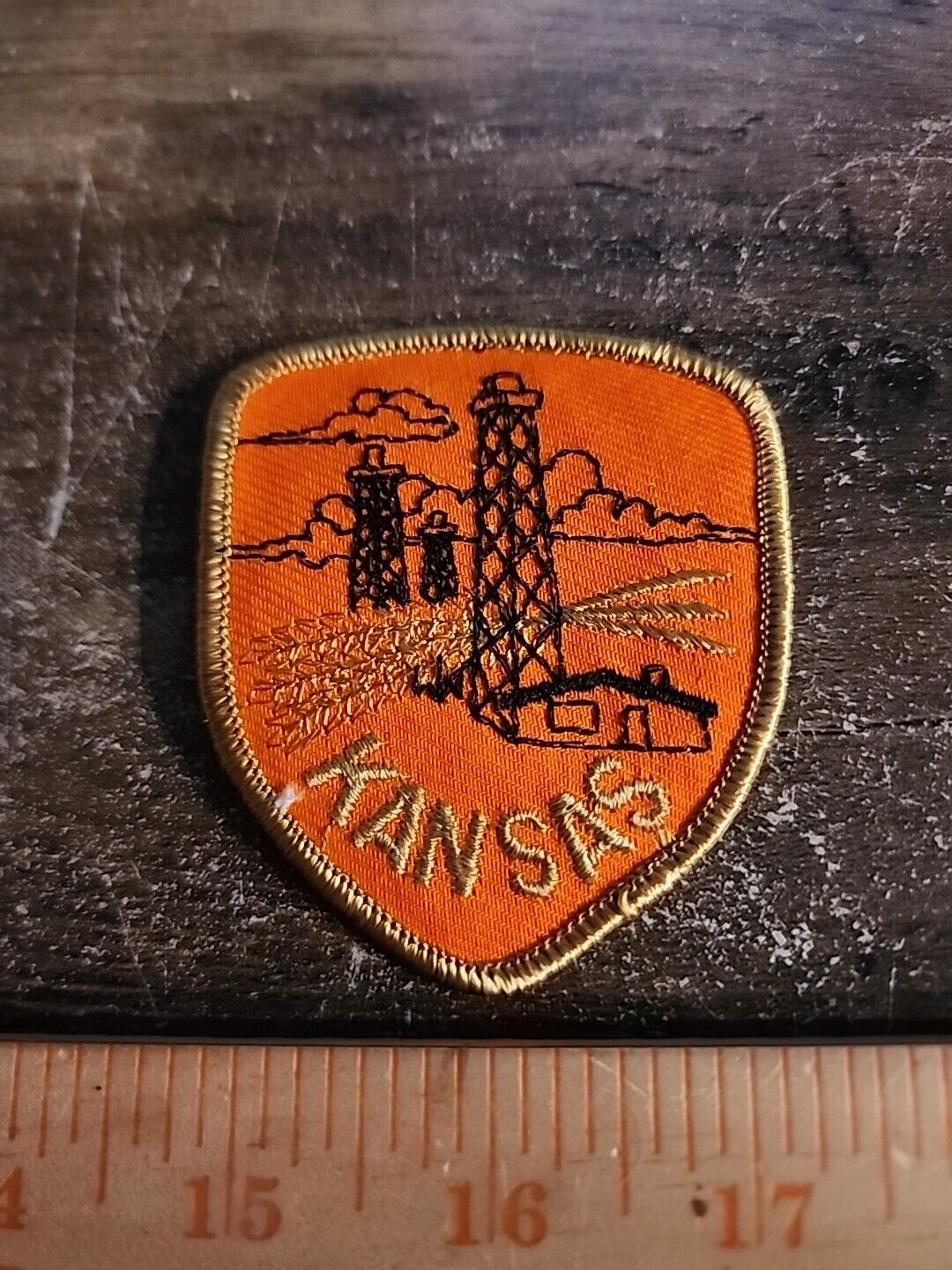Vintage State of Kansas Sew On Patch  V2