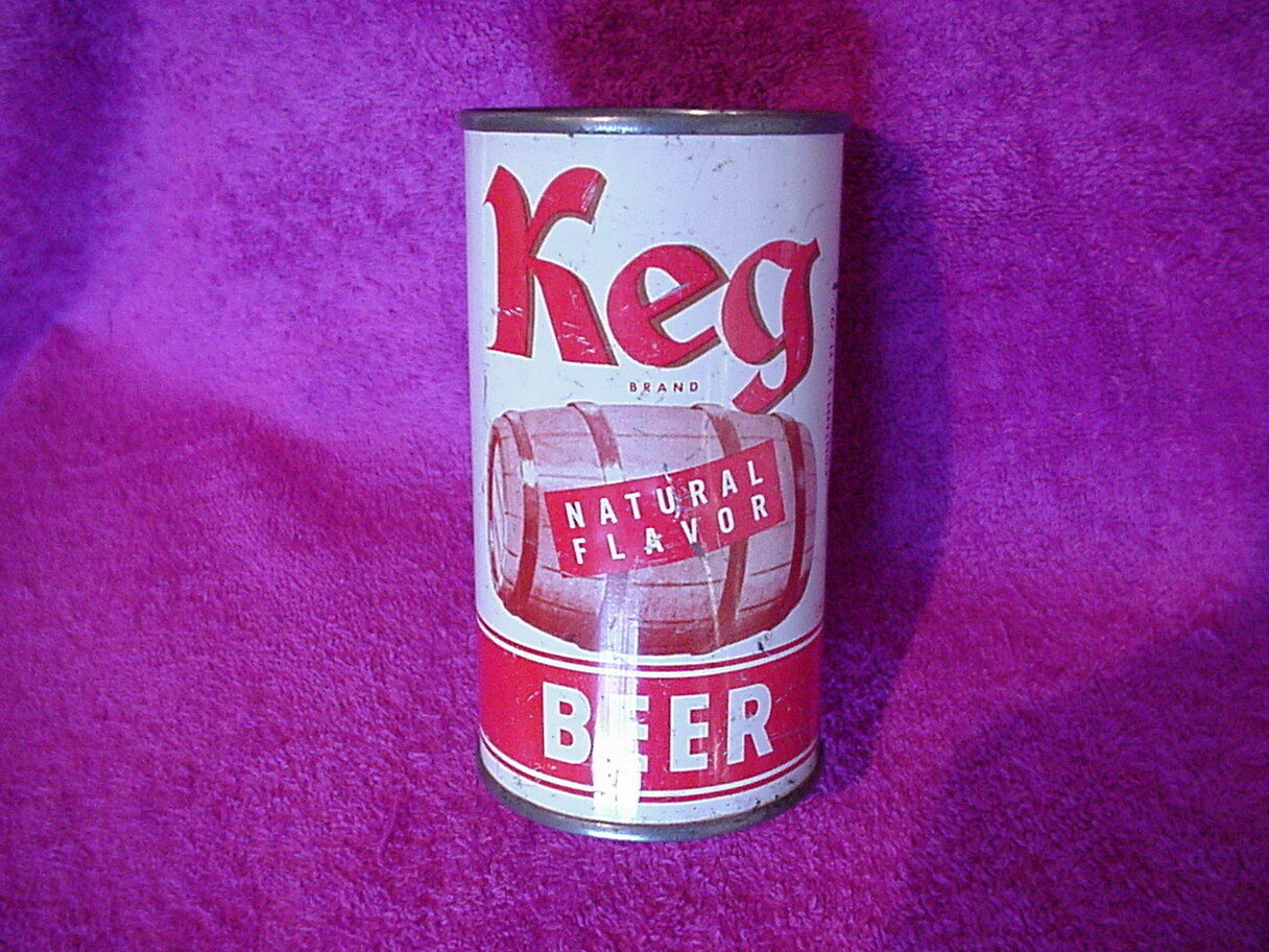 Keg  Beer Flat Top Beer Can 