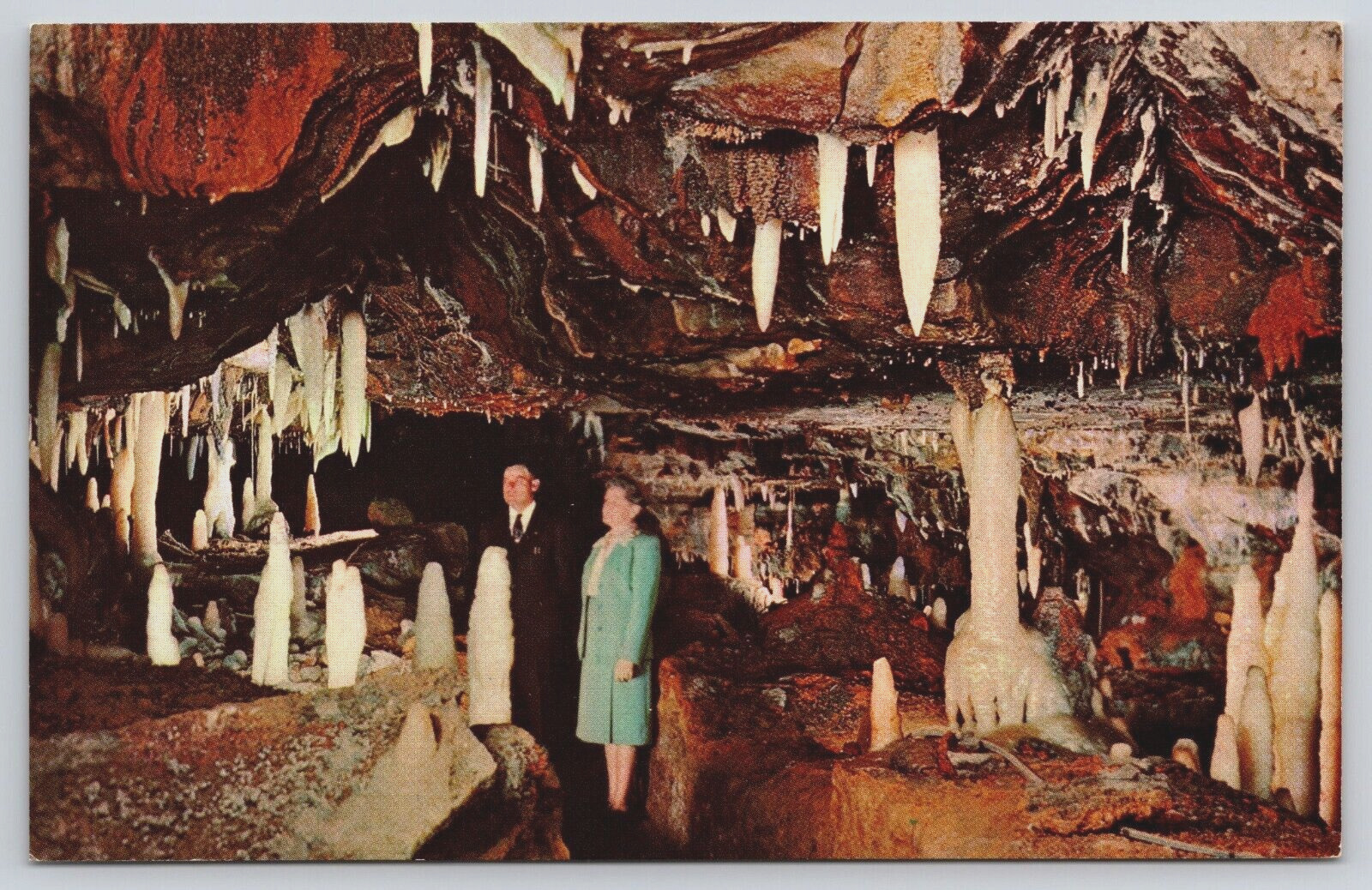 Palace of the Gods West Liberty Ohio Caves Crystal Formations Vtg Postcard C14