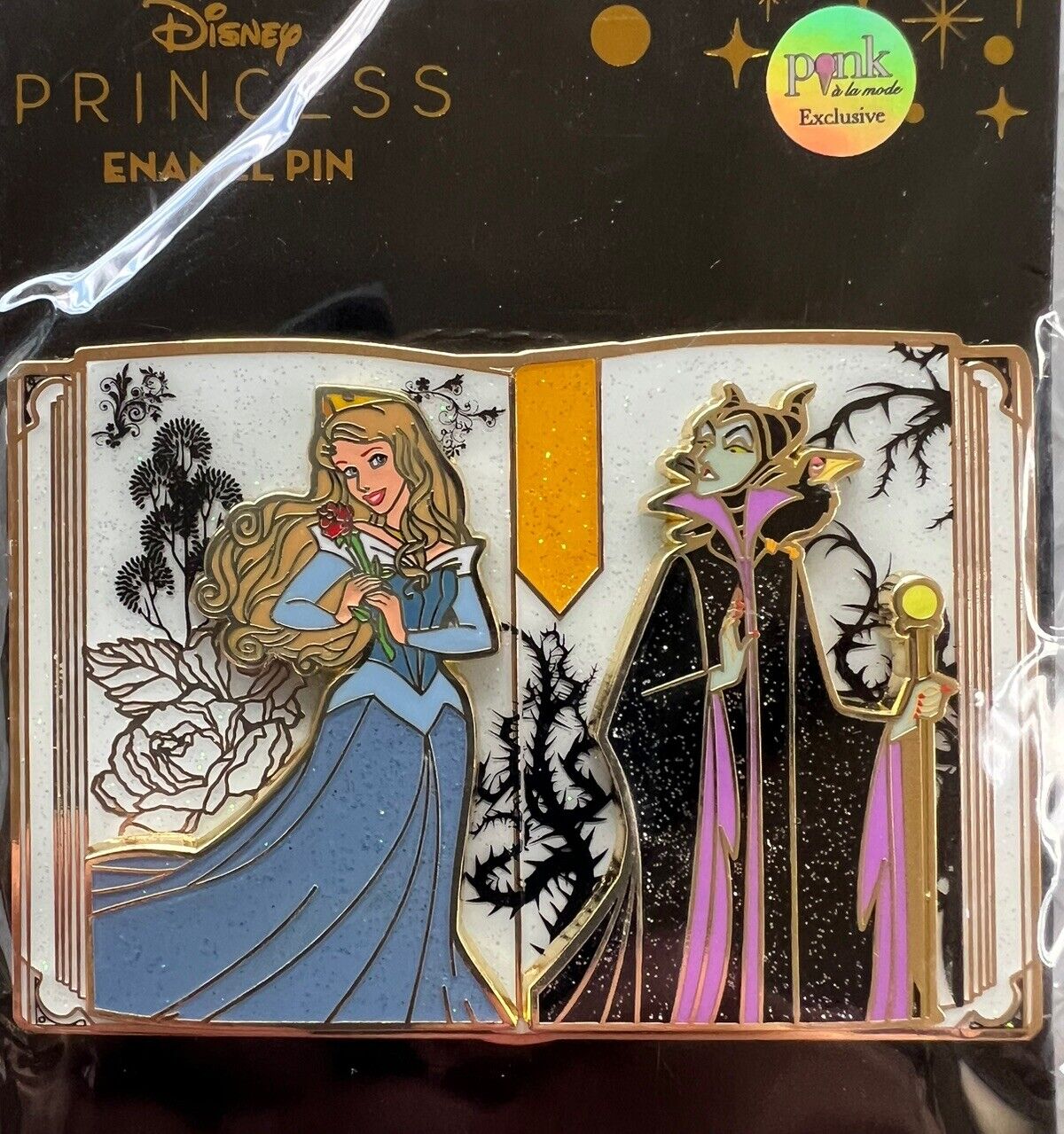 Disney Pink A La Mode 3” Storybook Series Aurora & Maleficent LE 150 Chaser Pin