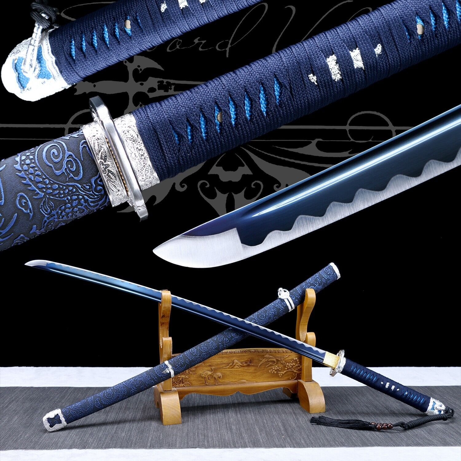 Handmade Katana/Carbon Steel/Fighting Master/Full Tang/Real Katana/Samurai Sword