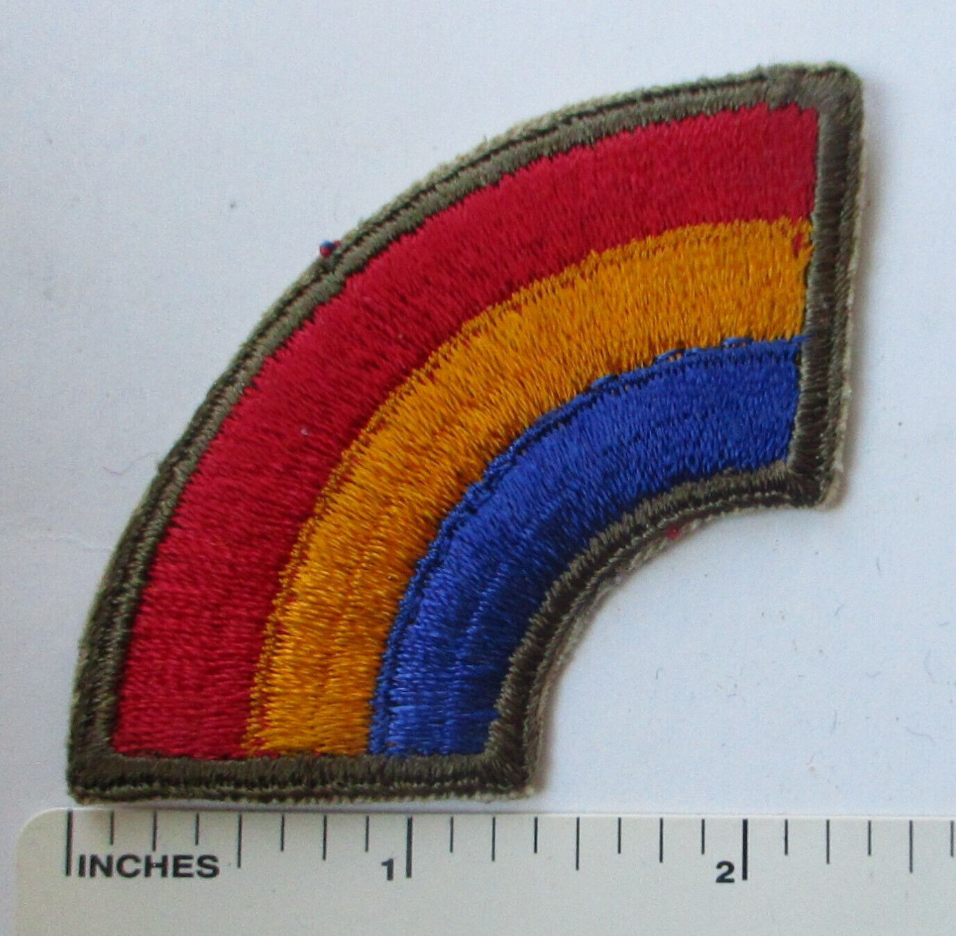 Original WW2 Vintage 42nd INFANTRY DIVISION US ARMY PATCH OD Border No Glow