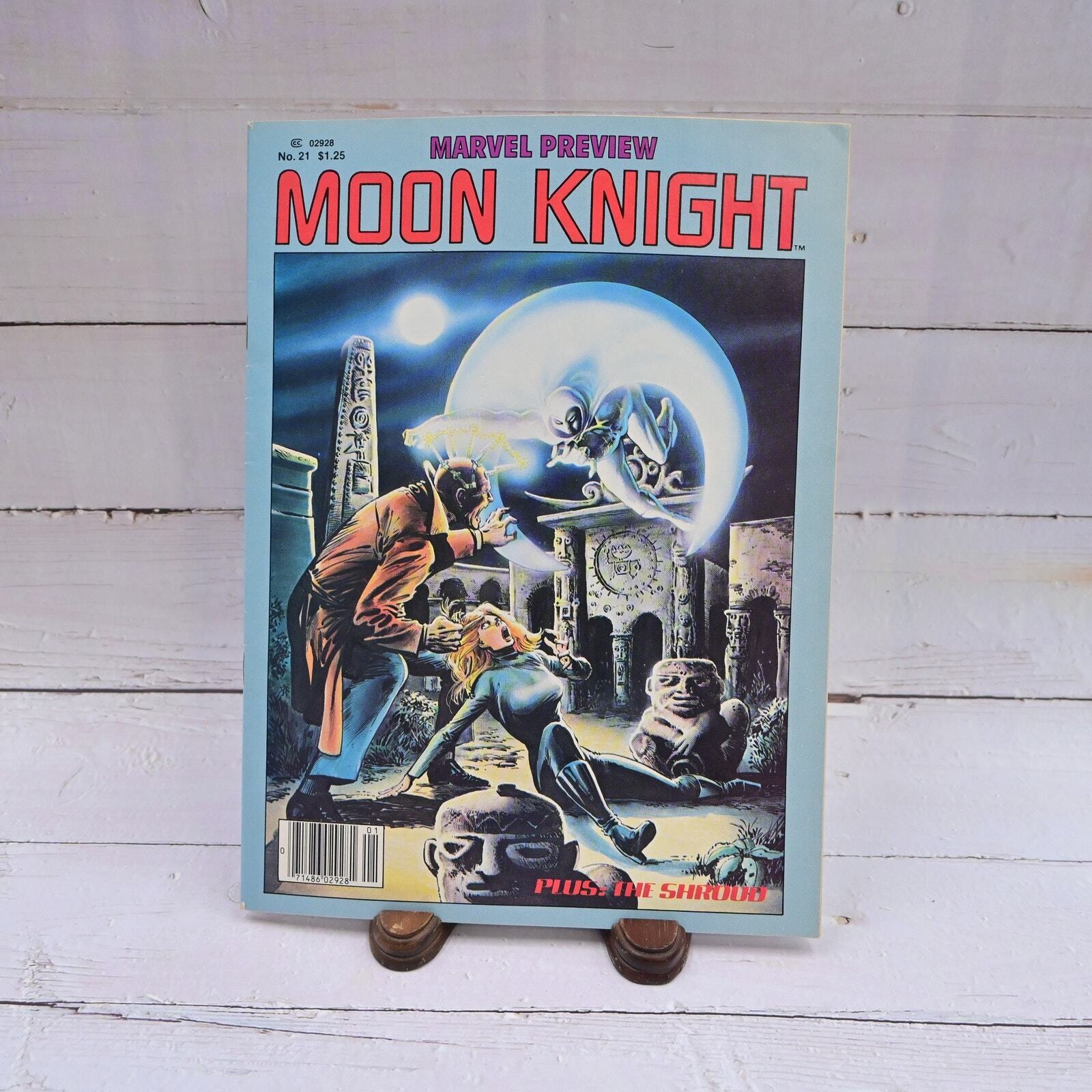 Vintage 1980 Marvel Preview Moon Knight Plus: The Shroud No. 21