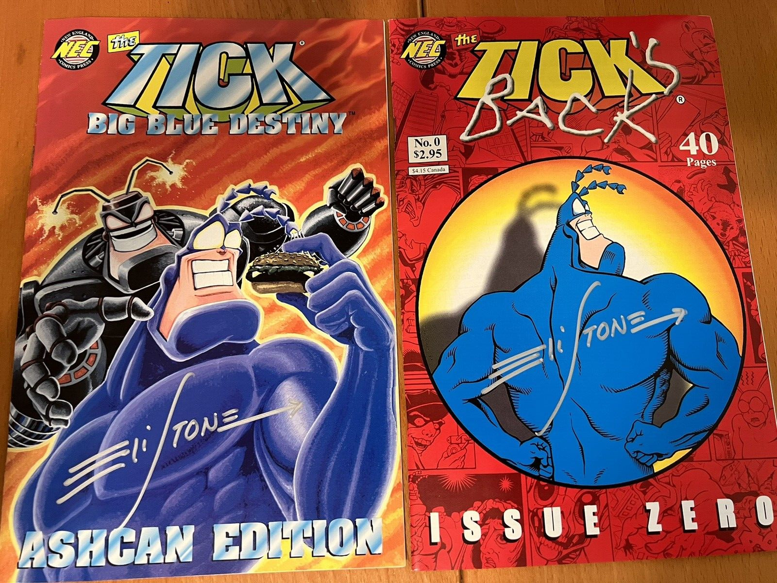 The TICK\'S BACK  #0  Red Cover Version SIGNED Eli Stone