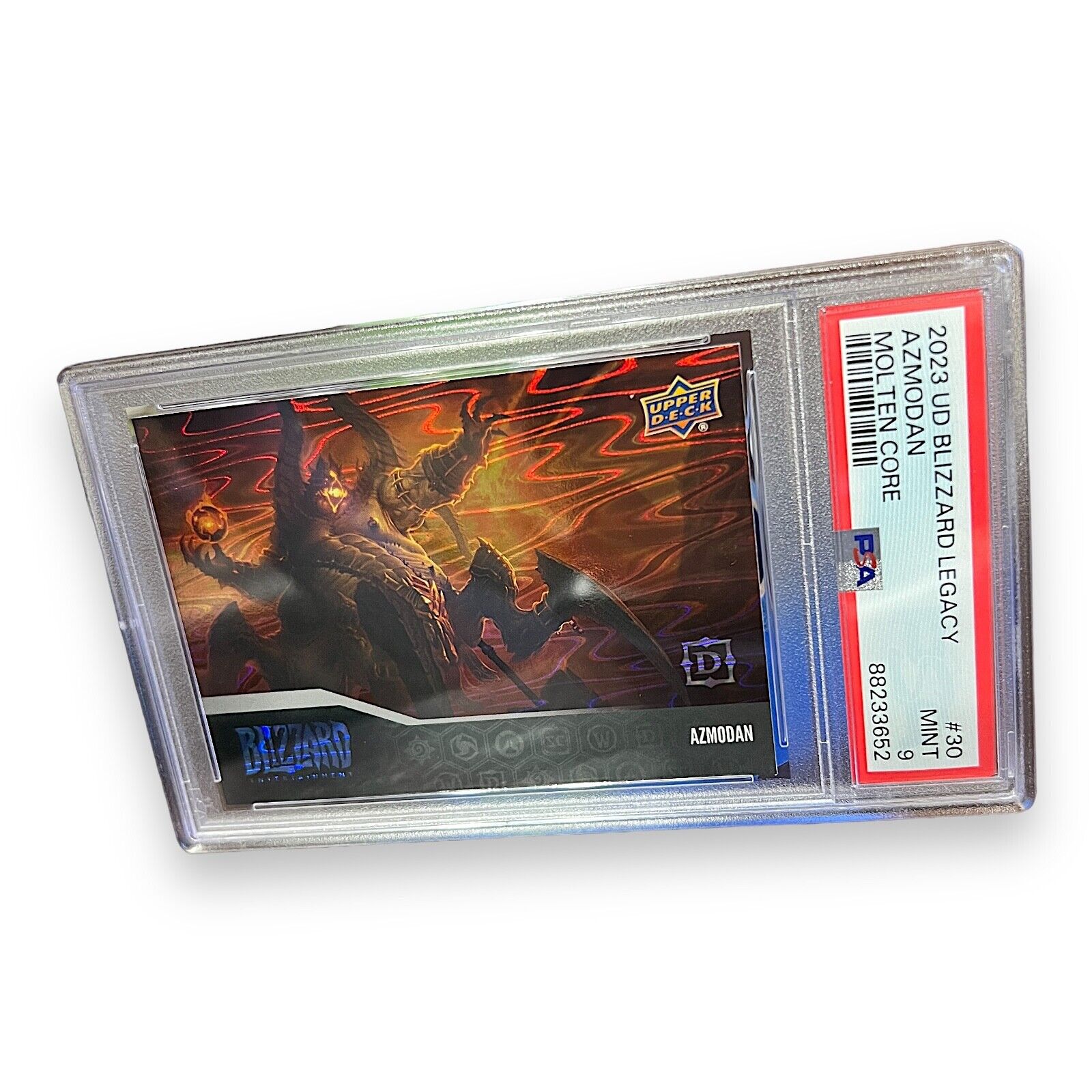 2023 Upper Deck Blizzard Legacy #30 Diablo Azmodan Molten Core Foil PSA 9 Mint