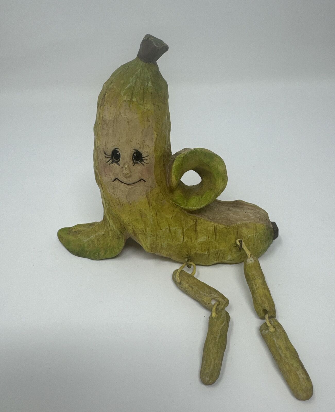 Vintage  Anthropomorphic Shelf Sitter Fruit Figure Posing Banana