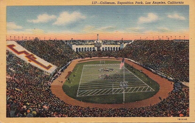 Postcard Coliseum Exposition Park Los Angeles CA