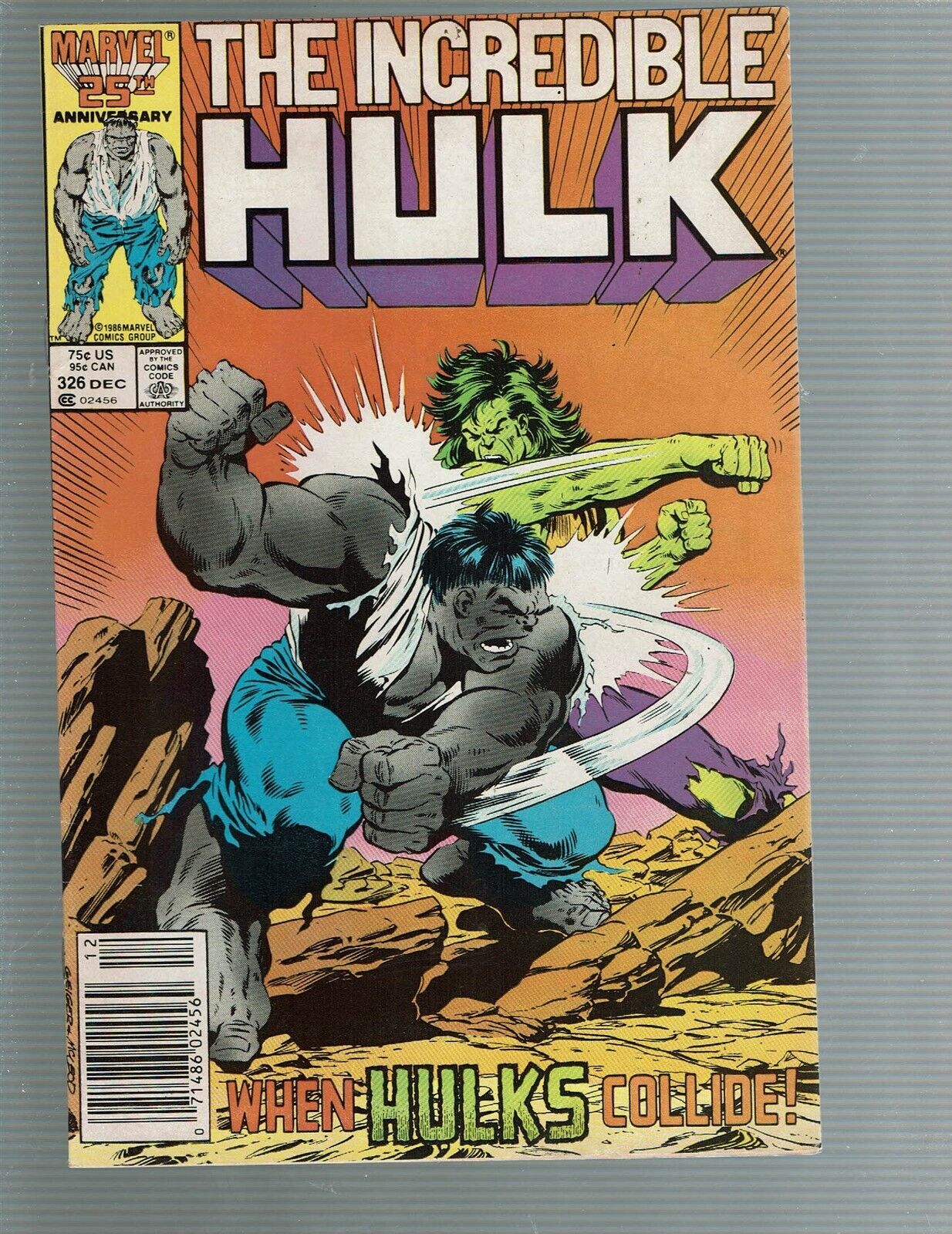 Incredible Hulk 326 Grey Hulk vs Green Hulk VF+